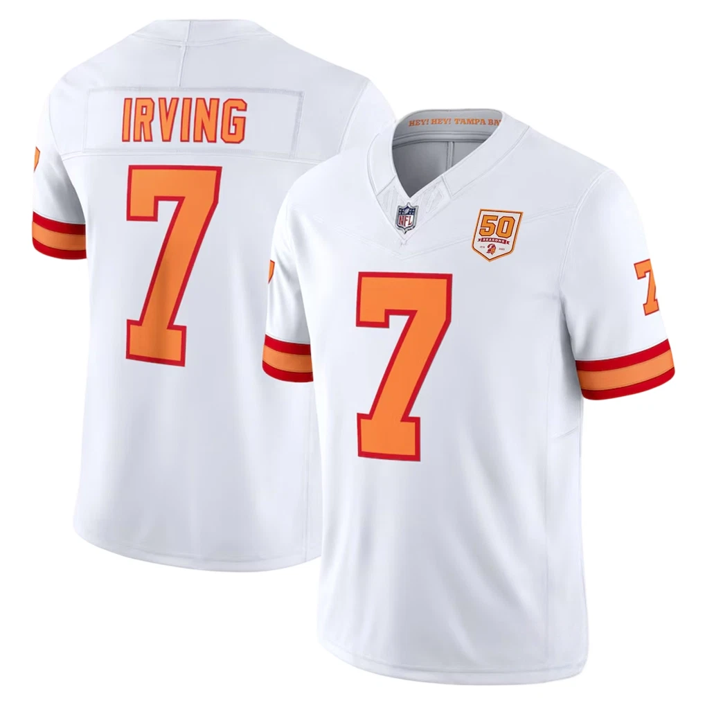 Men's '76 Buccanerrss White 50th Season Game Jersey All Stitched Jersey