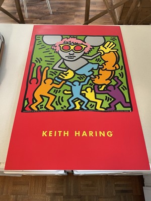 KEITH HARING ESTATE 1993 LITHOGRAPH COLLECTOR POSTER ANDY MOUSE