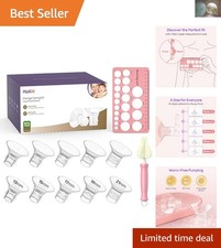 Silicone Flanges Insert Kit - 10pcs 13/15/17/19/21mm for Enhanced Breast Pumping