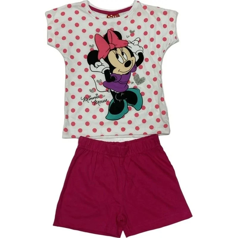 Ensemble Pyjama - 100% Coton - Tee-shirt Short - Minnie Disney - Photo 1/1