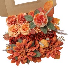 Artificial Flowers Combo Box Set Gradient Color Flower Leaf with Stems for DI...