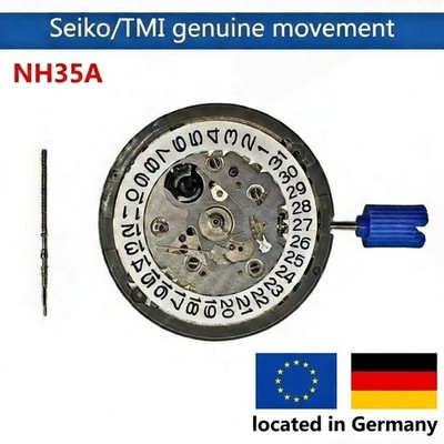NEU Original Seiko TMI NH35A Automatik Uhrwerk 24 Juwelen Japan Kaliber 4R35