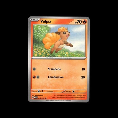 Vulpix Ninetales Pokemon Card! Holo/Reverse Holo EX V Rare Full