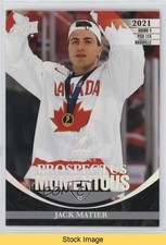 2023 Upper Deck Team Canada Juniors Prospectus Momentous Jack Matier READ kr0