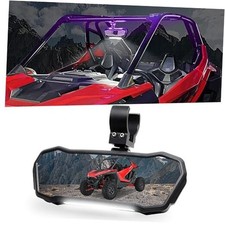 UTV Rear View Mirror with Light for 1.5"-2" Roll Bar, SXS Center Rearview