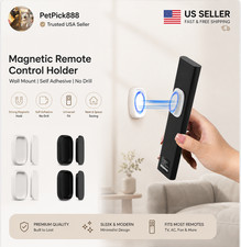 1/8x Magnetic Remote Control Holder Wall Mount Self Adhesive No Drill Organizer