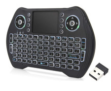 Backlit Mini Wireless Keyboard with Touchpad Remote for PC Smart TV
