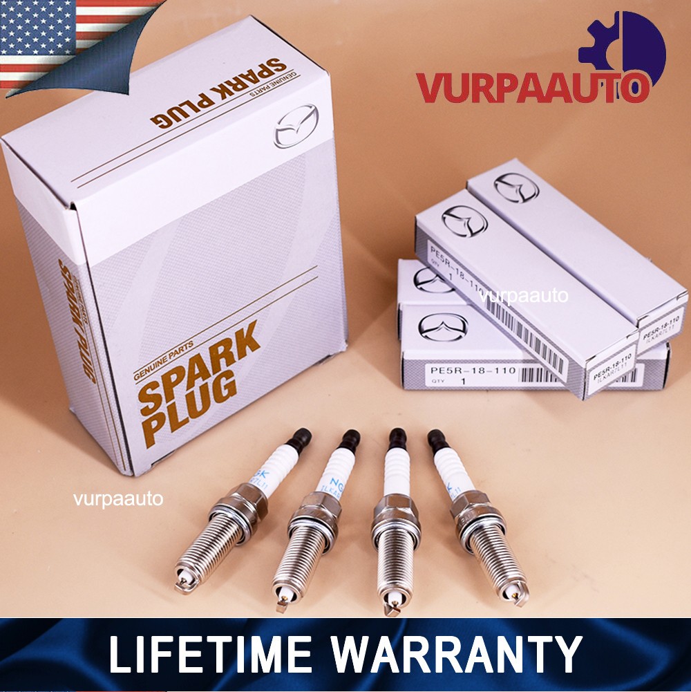 4Pcs OEM ZC20HPR11 PE5S-18-110 Spark Plugs For Mazda 3 6 CX-3 CX-5 PE5S18110 USA