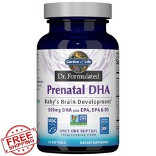 Garden of Life Prenatal DHA Fish Oil 30 Softgels Vitamin D3 Omega 3