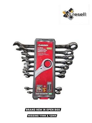 #ad Husky Ratcheting Metric Combination Wrench Set 11 Piece MISSING 11mmamp; 12mm $34.90