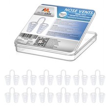 Nose Vent Sinus Relief Dilator Pack of 12 - Medium - Hard Silicone, White