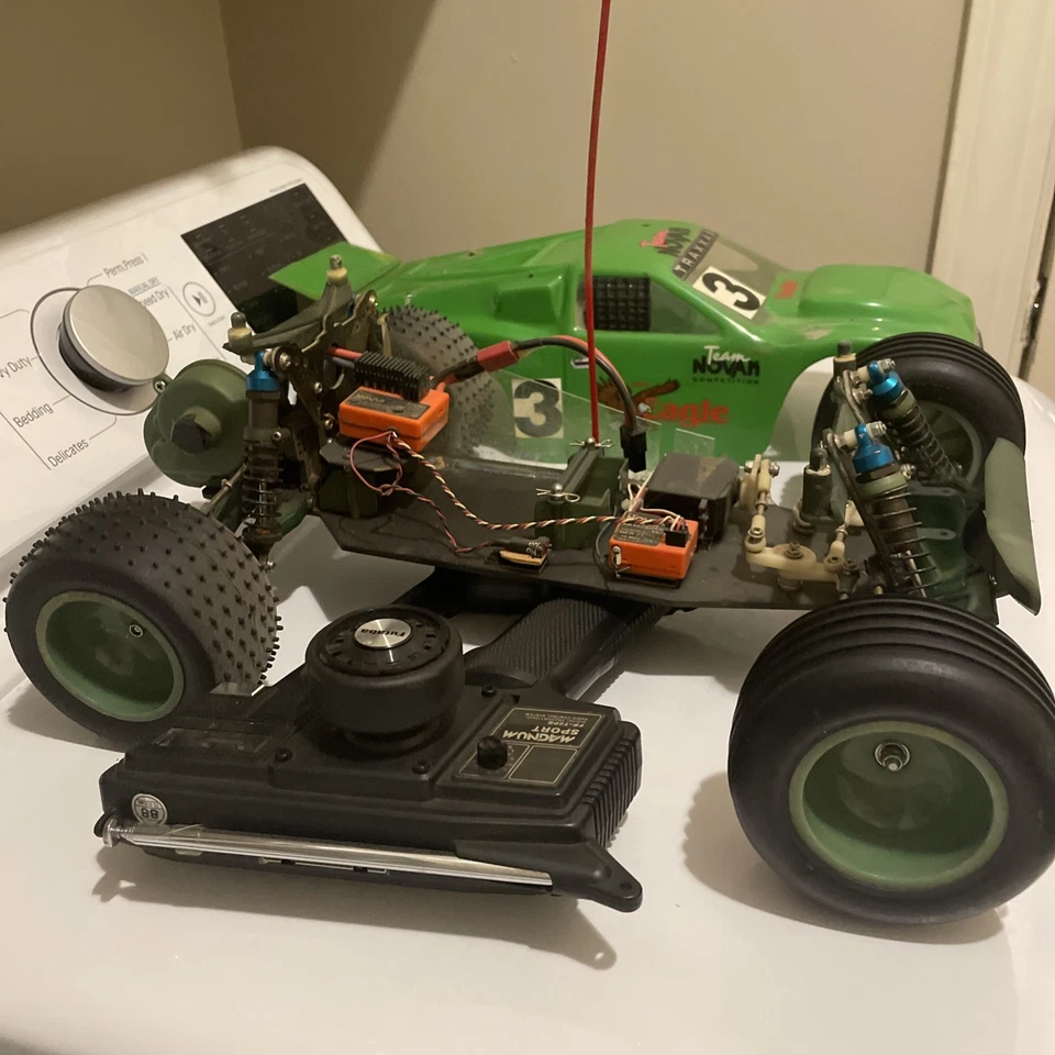 Rare Vintage Traxxas Blue Eagle LS Original Team Novak Parts Etc TRX-T - Image 2 of 4