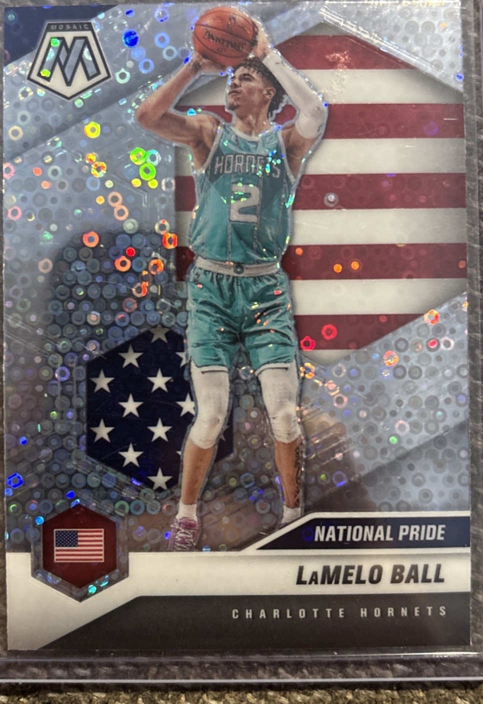 2020-21 Panini Mosaic - National Pride LaMelo Ball #257 Silver Prizm (RC)