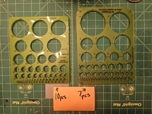 Set of 17 Staedtler Mars Drafting Template - Combo Circle Template