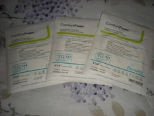 Lot Of 3~NEW DermaRite ComfortFoam Border Bordered Foam Wound Dressing 4" x 4"
