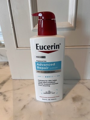 New Eucerin Advanced Repair Body Lotion for Dry Skin Unscented 16.9 Fl Oz