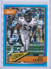 2018 Panini Classics Football Timeless Tributes Blue #106 Ray Lewis #01/10