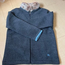 Burberry Men's Knit Outerwear Natural Rabbit Fur Vintage Limited Edition #EL BAA