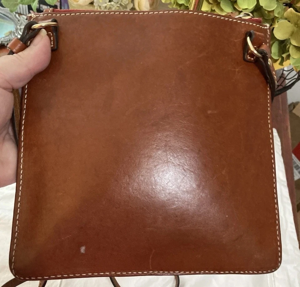 Dooney Bourke Chestnut Brown Florentine Leather Crossbody Shoulder Bag Rustic - Image 2 of 4