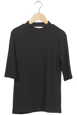 MANGO T-Shirt Damen Shirt Kurzärmliges Oberteil Gr. M Schwarz #ua1yxe8
