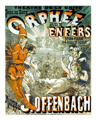 Vintage Opern Wandkunst Orph�e Aux Enfers Von J. Ch�ret Theaterszene