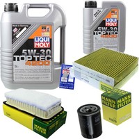 Mann Inspektionspaket 6L Liqui Moly Top Tec 5W-30 FüR Toyota GT 86 Coupe 2.0
