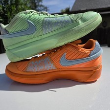 Nike JA 1 Mismatched Madarin Orange Green Basketball Shoes Youth 6 DX2294-800