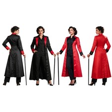 Women Cosplay Carnival Long Jacket Ringmaster Circus Costume Show Halloween