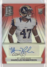 2014 Panini Spectra Rookie Auto Red Prizm 5/10 Marcus Roberson #277 Auto qw7