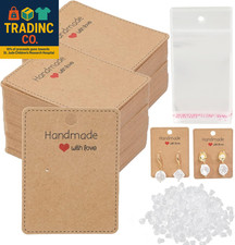 150 Pack Earring Cards for Jewelry Packaging DIY Earrings Holder Display Card wi