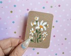 Original Handmade Signed ACEO Watercolor & Gouche flowers OOAK Tiny artwork  — photo 2