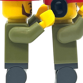 Railyard Workers safety vest hard hat Lego City Minifigures Cargo Train 60052