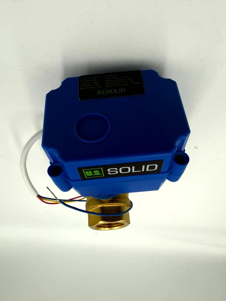 U.S. Solid 1/2" NPT Motorized Ball Valve 9/12/24V DC  USS-MSV00013 (3D2) - Image 2 of 3