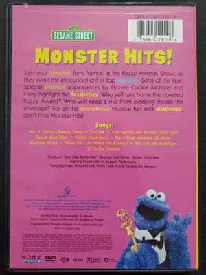 Sesame Street - Monster Hits (DVD, 2003) Elmo Grover Cookie