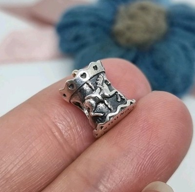 Original Pandora Silber & 14K Gold KARUSSELL Merry Go Around Charm   S925 ALE