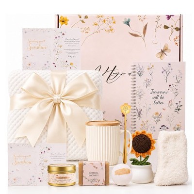 Get Well Gifts for Women, Self Care Spa Kit, Sympathy Care Package, Gift Bask...