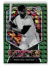 2021 Panini Mosaic Vintage Green Mosaic Monte Irvin #V14 New York Giants
