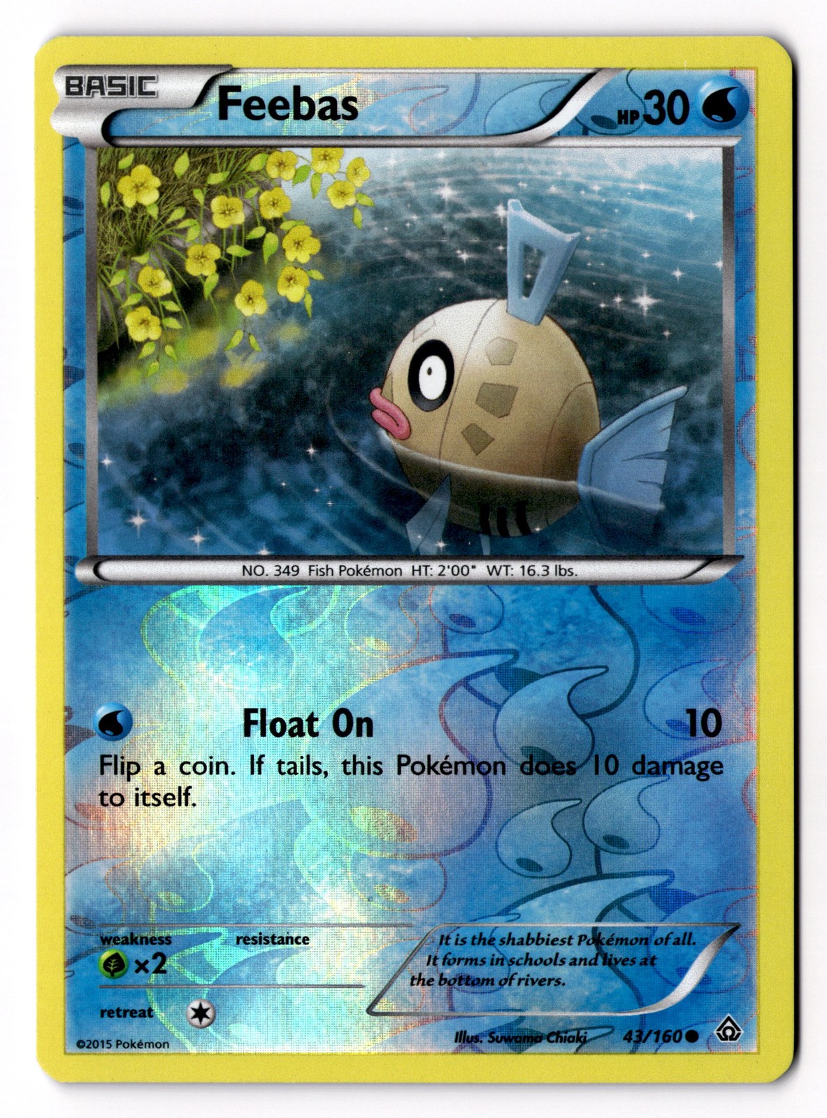 Feebas 43/160 XY - Primal Clash Reverse Holofoil LP