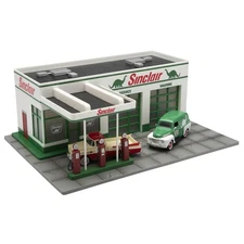 O Scale Sinclair Gas Station Model Classic Prelit Service Station Building 1:48