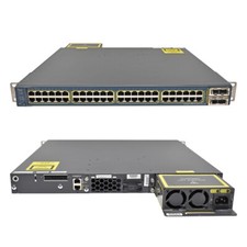 Cisco Catalyst WS-C3560E-48PD-F 48Port PoE Gigabit Ethernet Switch 2x CVR-X2-SFP