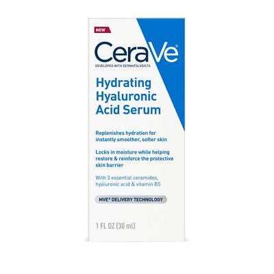 Cerave Hyaluronic Acid Serum for Face with Vitamin B5 and Ceramides | Hydrating 