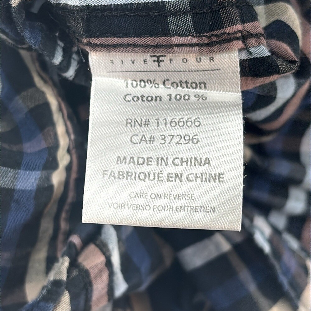 Five Four Women's Small Checkered Button-Down Shi… - image 8