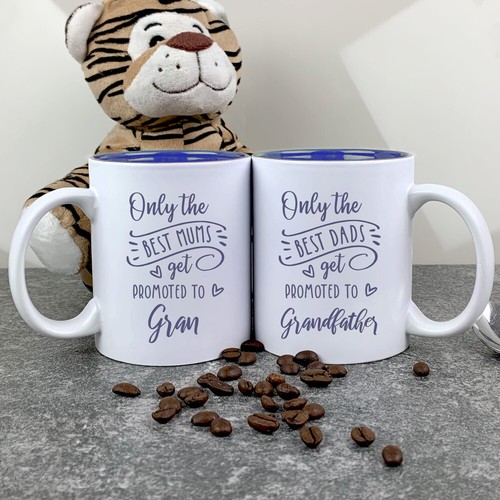Personalised 2 x Coffee Mugs Only The Best Parents Get Promoted To Grandparents - Picture 22 of 77