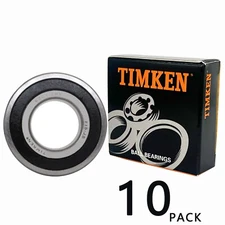 10PACK TIMKEN 6207-2RS 35X72X17MM Double Rubber Seal Deep Groove Ball Bearings