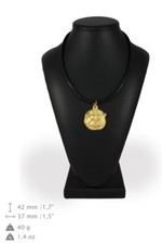 Akita Inu - gold plated necklace with image of a purebred dog, Art Dog USA
