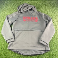 Adidas IU Indiana Hoosiers Performance Pullover Hoodie Women s Sz Large Grey EUC