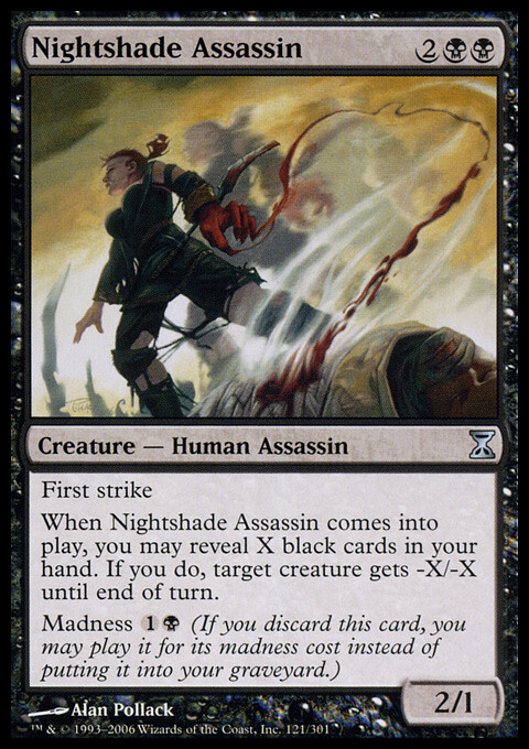 Magic the Gathering MTG Nightshade Assassin (121) Time Spiral LP | eBay Magic the Gathering MTG Nightshade Assassin (121) Time Spiral LP | eBay