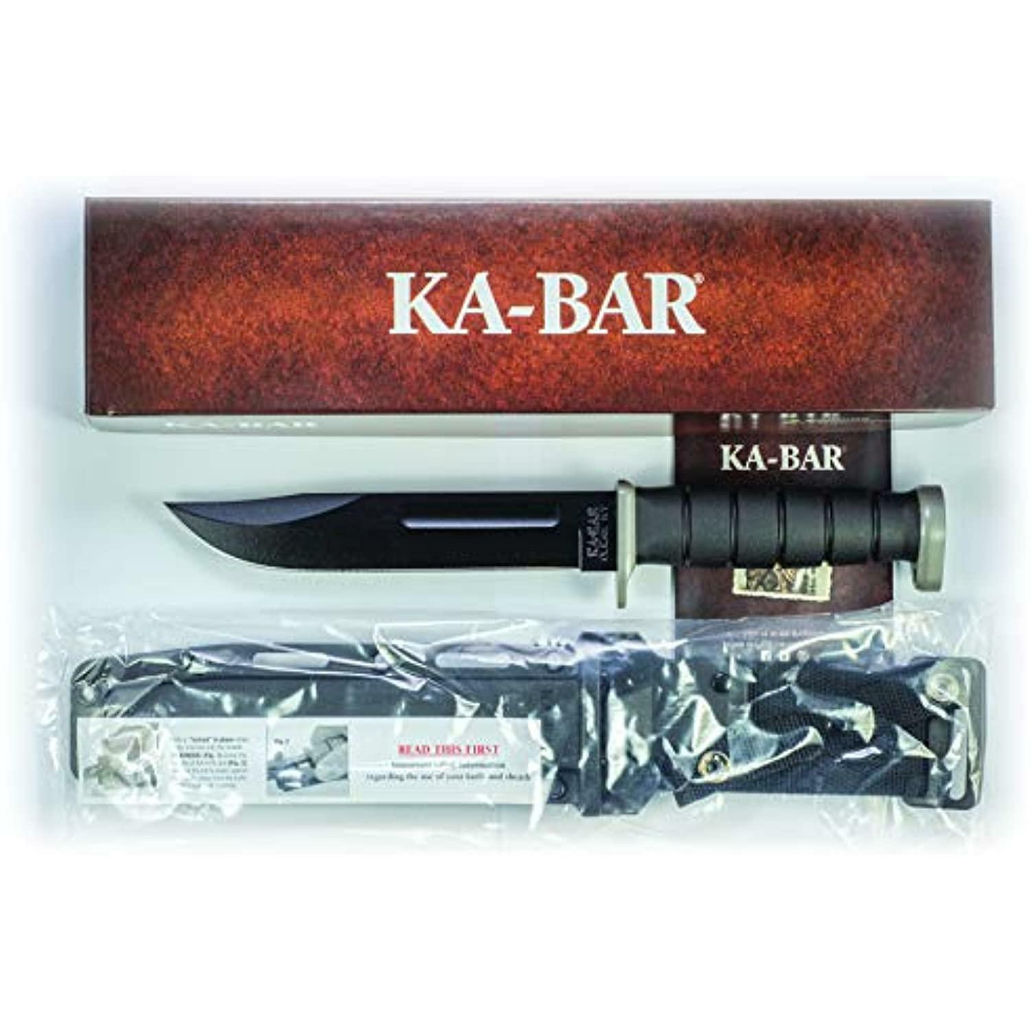 KA-BAR 1292 D2 Extreme Fighting/Utility Knife Black Hard Plastic Sheath,