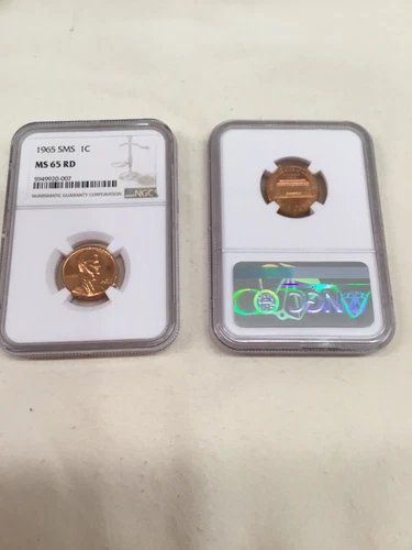 1965 SMS Lincoln Cent certified MS 65 RD by NGC!