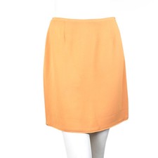 Moschino Cheap & Chic Womens Orange Skirt Size 10 Short High Waist Straight Cut
